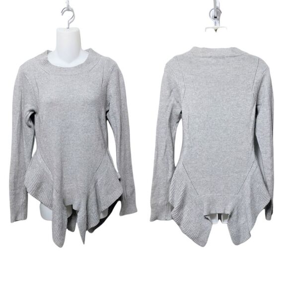 SILVIA NOVELLI Wool Cashmere Asymmetrical Hem Sweater M - Picture 1 of 8